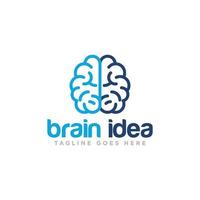 vector de diseño de logotipo de idea de cerebro