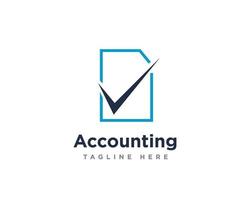 Accounting Check Logo Design Vector