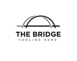 vector de diseño de icono de logotipo de construcción de puente