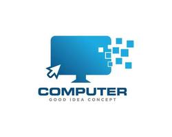 Computer Technology Logo Icon Design Vector