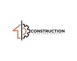 vector de diseño de icono de logotipo de edificio de construcción