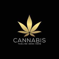 vector de diseño de logotipo de cannabis o marihuana