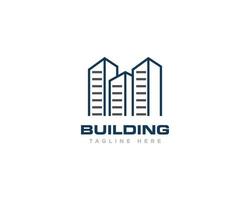 vector de diseño de logotipo de construcción de edificios