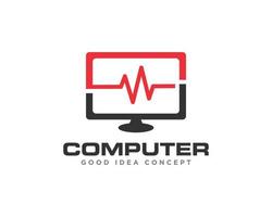 Computer Technology Logo Icon Design Vector