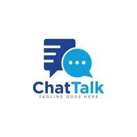 vector de diseño de logotipo de comunicación de chat