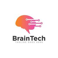 Brain idea logo design vector