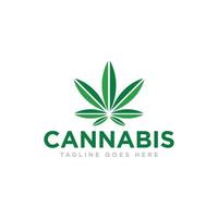 vector de diseño de logotipo de cannabis o marihuana