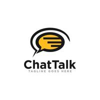 Chat Communication Logo Design Vector