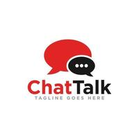 Chat Communication Logo Design Vector