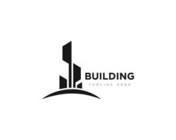 vector de diseño de logotipo de construcción de edificios