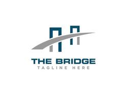 Bridge Construction Logo Icon Design Vector