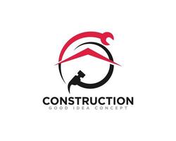 vector de diseño de icono de logotipo de edificio de construcción