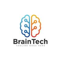 vector de diseño de logotipo de idea de cerebro