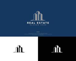 plantilla de diseño de logotipo inmobiliario mínimo vector