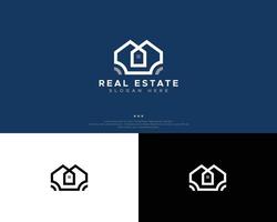 Minimal Real Estate Logo Design Template vector