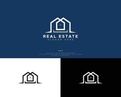 plantilla de diseño de logotipo inmobiliario mínimo vector