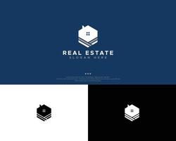 plantilla de diseño de logotipo inmobiliario mínimo vector