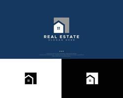 Minimal Real Estate Logo Design Template vector