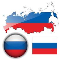 Russia map and national flag of Russia. 29348786 Vector Art at Vecteezy