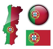 Portugal map in Europe, icons showing Portugal location and flags. 15705894  Vector Art at Vecteezy