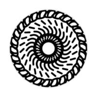 mandala design with abstract shape. black and white vector. ornament and decoration motif concept. template for wallpaper, patterns, carpet, textile and seamless vector
