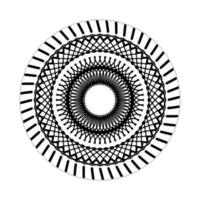 mandala design with abstract shape. black and white vector. ornament and decoration motif concept. template for wallpaper, patterns, carpet, textile and seamless vector