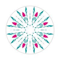 mandala design with abstract shape vector