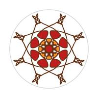 mandala design with abstract shape vector