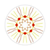 mandala design with abstract shape vector