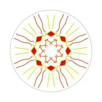 mandala design with abstract shape vector