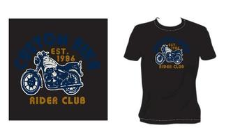 Custom  Rider Club Est.1986 Vintage Brocken Vector Art T- Shirt Design 02