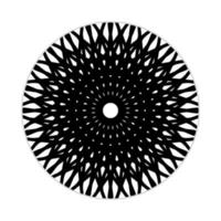 mandala design with abstract shape. black and white vector. ornament and decoration motif concept. template for wallpaper, patterns, carpet, textile and seamless vector