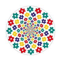 mandala design with abstract shape vector