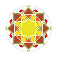 diseño de mandala con forma abstracta vector