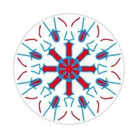 mandala design with abstract shape vector