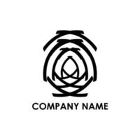 company logo with abstract shape vector