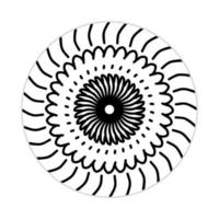 mandala design with abstract shape. black and white vector. ornament and decoration motif concept. template for wallpaper, patterns, carpet, textile and seamless vector