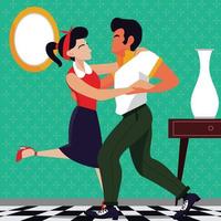 Dancing Couple Characters vector