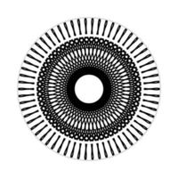 diseño de mandala con forma abstracta. vectorial en blanco y negro. concepto de motivo de adorno y decoración. plantilla para papel tapiz, patrones, alfombras, textiles y sin costuras vector