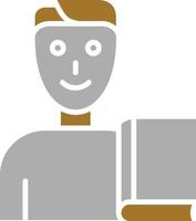 Library Man Icon Style vector