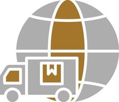 Global Delivery Icon Style vector