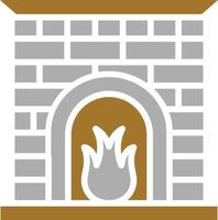 Fireplace Icon Style vector