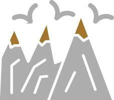 Mountains Icon Style vector