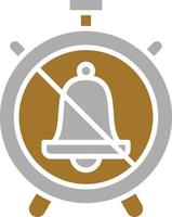 Mute Alarm Clock Icon Style vector