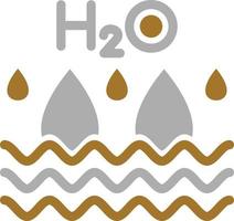 estilo de icono de h2o vector