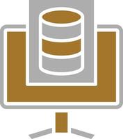 Study Database Icon Style vector