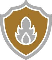 Fire Shield Icon Style vector