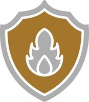 Fire Shield Icon Style vector