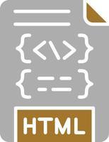 estilo de icono de archivo html vector