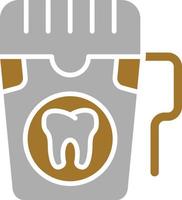 estilo de icono de hilo dental vector